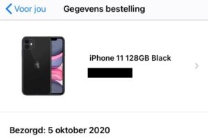 iPhone 11 delivered