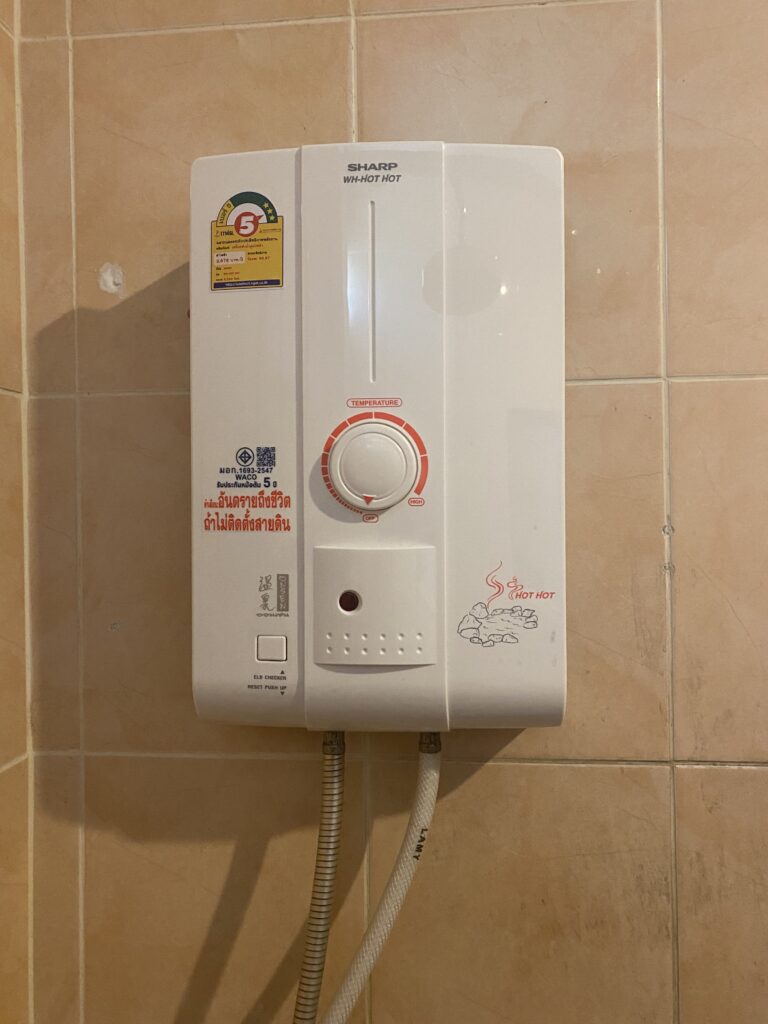 New shower boiler