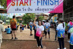 Wannapa at the finish